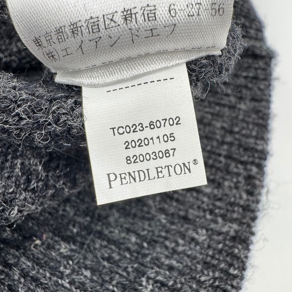 Pendleton Washable Wool Cardigan Sweater Pockets Gray Womens‎ Size L - Picture 9 of 10